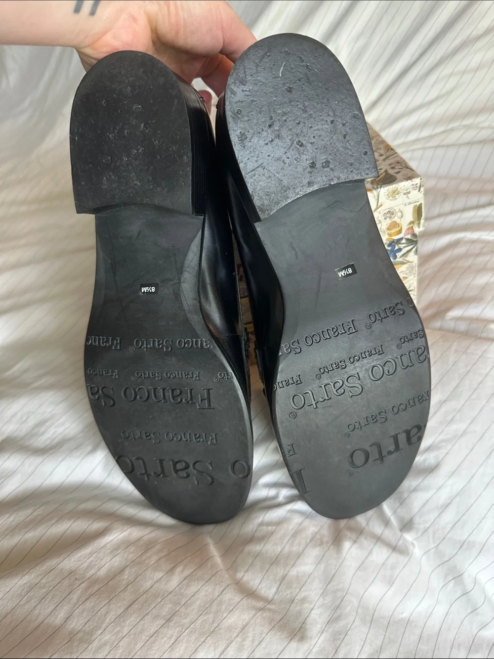 Franco Sarto - Black Tassel Leather Loafers - 8.5